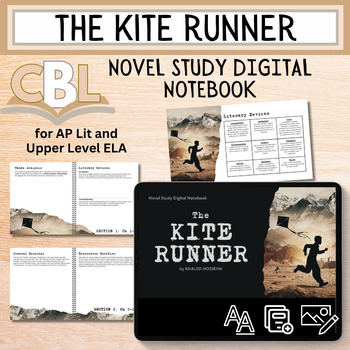 Preview of The Kite Runner: Novel Study Digital Notebook