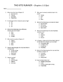 The Kite Runner Quizzes & Final Exam - Chapters 1-25 with Answer Key