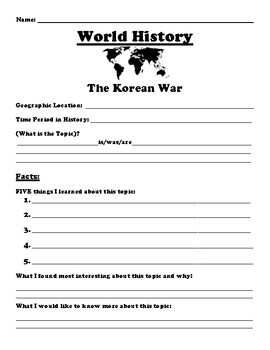 outline for korean war research paper