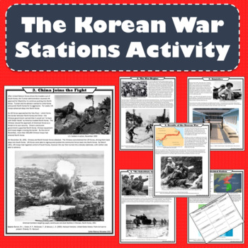 Preview of The Korean War Stations Activity (Print and Digital Formats)