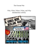 The Korean War: Who, What, Where, When, and Why Activity