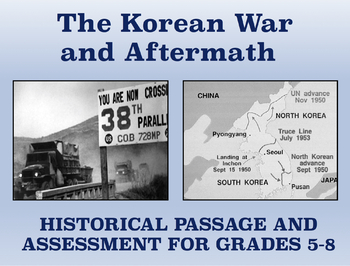 Preview of The Korean War and Aftermath: World History Text and Assessment