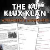The Ku Klux Klan Reconstruction Reading Worksheets and Ans