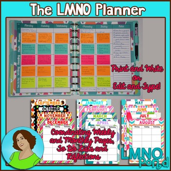 Preview of The LMNO Planner:  Teacher Planner {Print and Google Slides versions}