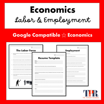 Preview of The Labor Force and Employment PowerPoint, Guided Notes, Student Activity Google