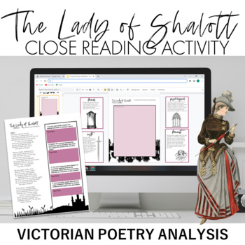 Preview of The Lady of Shalott Close Reading and Analysis Task Cards