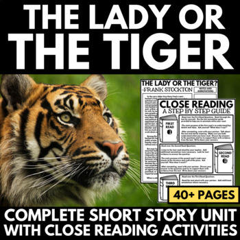 Preview of The Lady or The Tiger Unit - Middle School Short Story Questions Activity