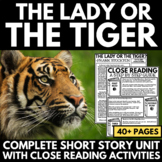 The Lady or The Tiger Unit - Middle School Short Story Que