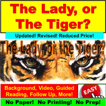 Preview of The Lady, or the Tiger? PowerPoint, Google Slides Lesson