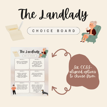 Preview of The Landlady Choice Board Activities