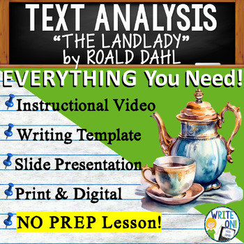 Preview of The Landlady by Roald Dahl - Text Based Evidence, Text Analysis Essay Writing