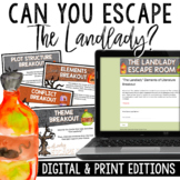 The Landlady Short Story Literary Elements Escape Room for