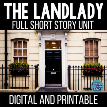 Preview of The Landlady Short Story Unit - Digital and Printable - Roald Dahl