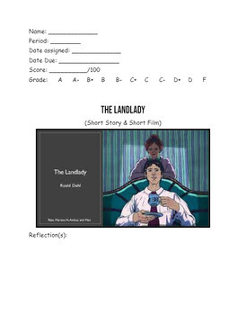 Preview of The Landlady: Unit Work-Packet