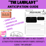 The Landlady by Roald Dahl - Anticipation Guide - Model Included!