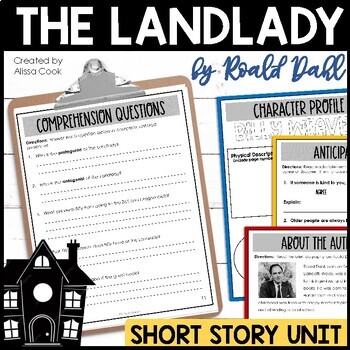 Preview of The Landlady by Roald Dahl Short Story Unit | Middle School ELA Activities