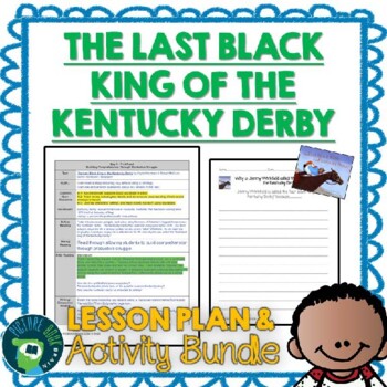 Preview of The Last Black King of the Kentucky Derby Lesson Plan and Activities