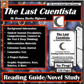 Preview of The Last Cuentista | Reading Guide | Book / Literature Novel Study | FULL