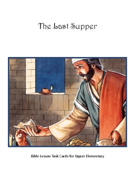 Preview of The Last Supper Bible Task Cards for Upper Elementary