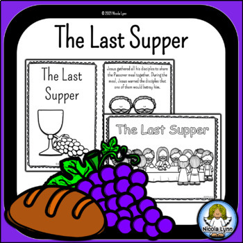 Preview of The Last Supper Mini Book and Coloring Pages