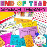 End of Year Speech Therapy Activities - Summer Speech and 