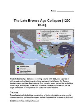 Preview of The Late Bronze Age Collapse (1200 BCE) Worksheet