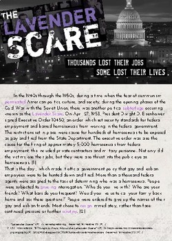 Preview of The Lavender Scare (part of Multicultural Curriculum Series) LGBT History