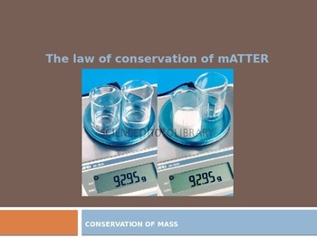 Preview of The Law of Conservation of Matter (Mass)