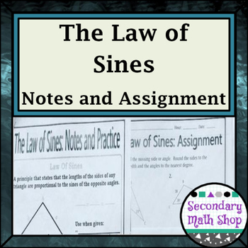 Preview of Right Triangles - The Law of Sines Notes and Practice