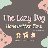 The Lazy Dog - Handwritten Font-File Downloads for OTF, TT