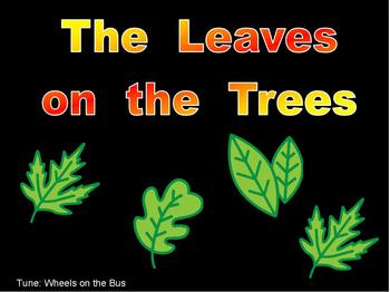 Preview of The Leaves on the Trees-  Fall Shared Reading PowerPoint