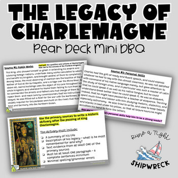 Preview of The Legacy of Charlemagne Charles the Great Pear Deck Google Slides Mini DBQ