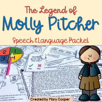 Preview of The Legend of Molly Pitcher Speech & Language Packet