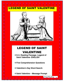 Preview of The Legend of Saint Valentine-Reading-Valentine's Day- Distance Learning