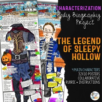 Preview of The Legend of Sleepy Hollow, Body Biography Project, Character Analysis