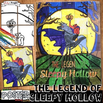 Preview of The Legend of Sleepy Hollow, Collaborative Poster, Halloween Writing Activity