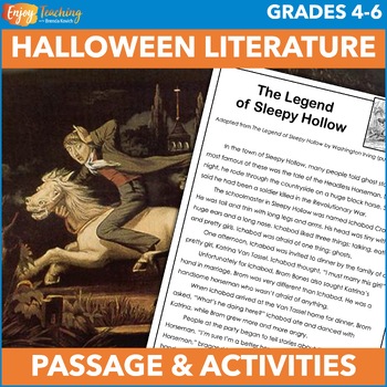 Preview of The Legend of Sleepy Hollow - Short Ghost Story & Activities 4th 5th 6th Grade