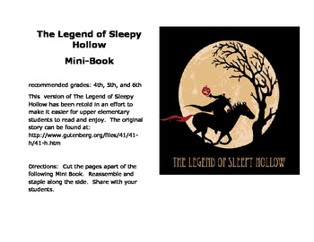 Preview of The Legend of Sleepy Hollow Mini-Book