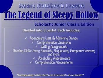 Preview of The Legend of Sleepy Hollow- Novel Study Smart Notebook Presentation