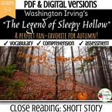 The Legend of Sleepy Hollow: Short Story & Plot Study {Lev