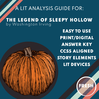 Preview of The Legend of Sleepy Hollow by Washington Irving | Literary Analysis | Halloween