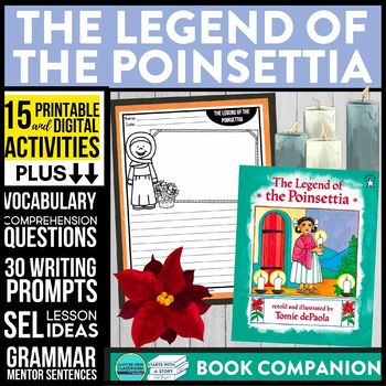 Preview of THE LEGEND OF THE POINSETTIA activities READING COMPREHENSION - Book Companion