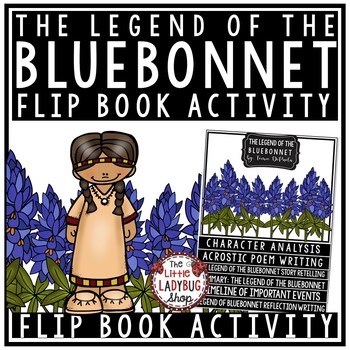 Preview of The Legend of the Bluebonnet Activities Flip Book Spring Reading Comprehension