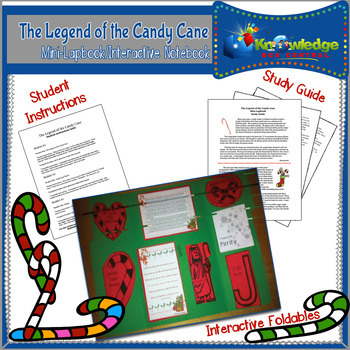 Preview of The Legend of the Candy Cane Mini-Lapbook / Interactive Notebook - EBOOK