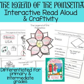Preview of The Legend of the Poinsettia -Interactive Read Aloud & Craftivity Differentiated