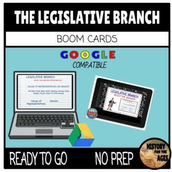 Preview of The Legislative Branch: BOOM CARDS: Google