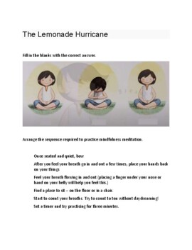 Preview of The Lemonade Hurricane - Mindfulness