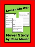 The Lemonade War Chapter Reading Comprehension Questions B