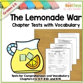 The Lemonade War Chapter Tests with Vocabulary