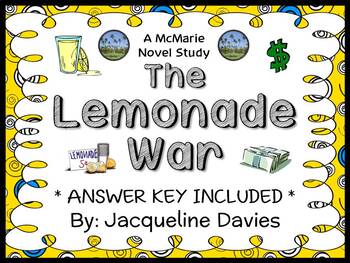 Preview of The Lemonade War (Jacqueline Davies) Novel Study / Comprehension  (35 pages)